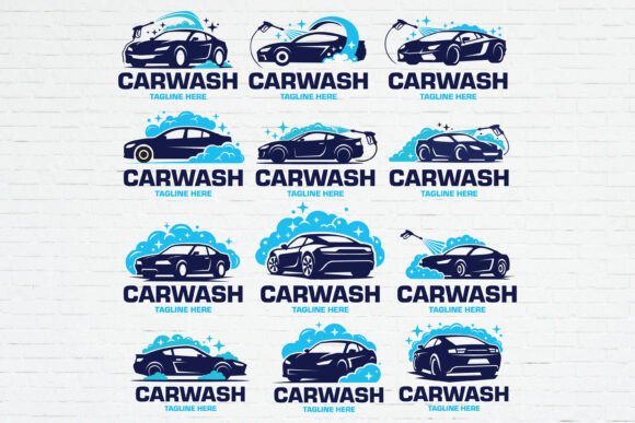 12 Car Washing Logo Bundle: Graphics and Logos Review