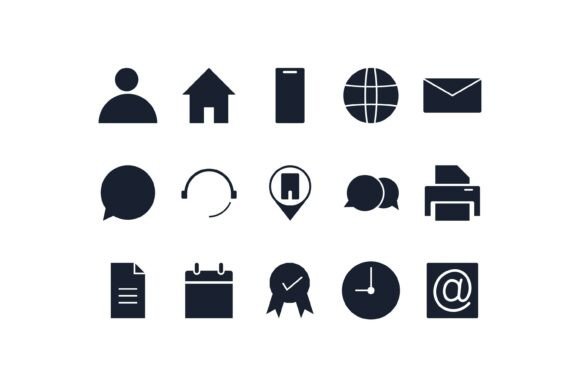 Communication Business Interface Icon Review for Real Embroidery Projects