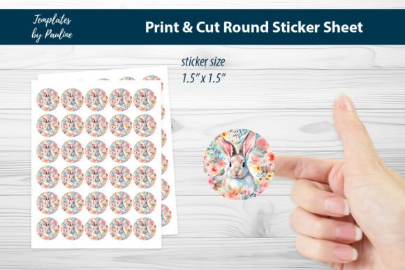 Cute Easter Bunny Round Sticker Sheet Review