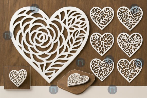 Laser Cut Floral Heart SVG Bundle Review