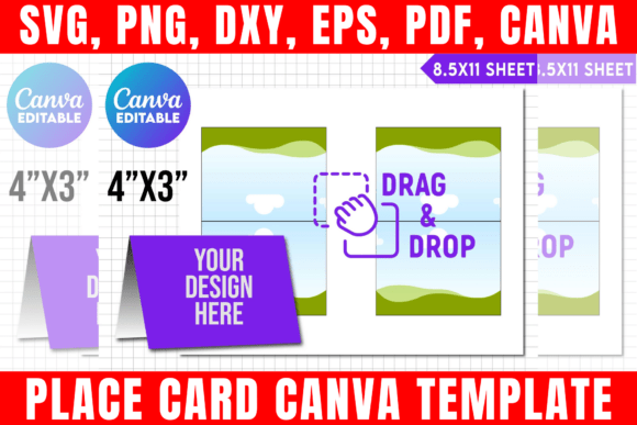 Place Card Canva Template: Graphics and Print Templates Review