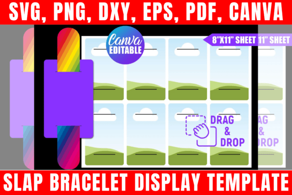 Slap Bracelet Display Template Graphics and Print Templates Review