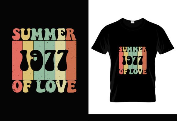 Summer of Love 1977 Retro Vintage Tshirt
