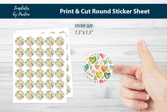 Thank You Heart Round Sticker Sheet: Graphics and Print Templates Review