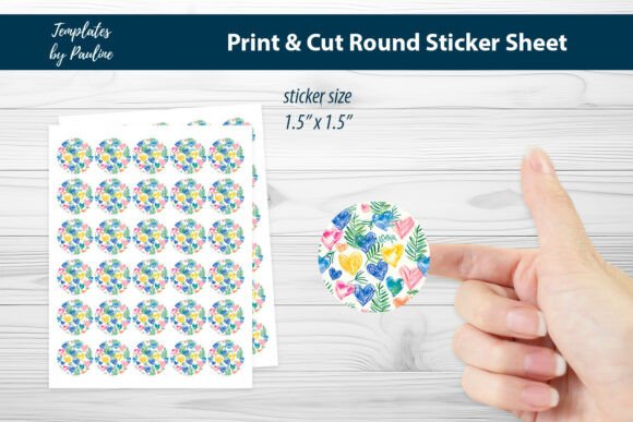 Wedding Heart Round Sticker Sheet: Graphics and Print Templates Review