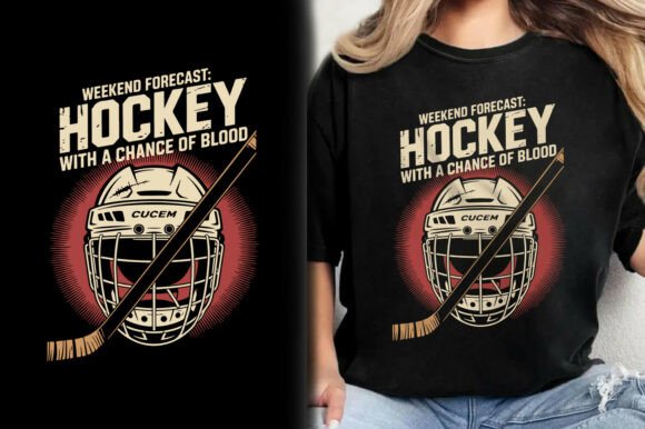 Weekend Forecast Hockey with a Chance of Graphics and T-Shirt Designs